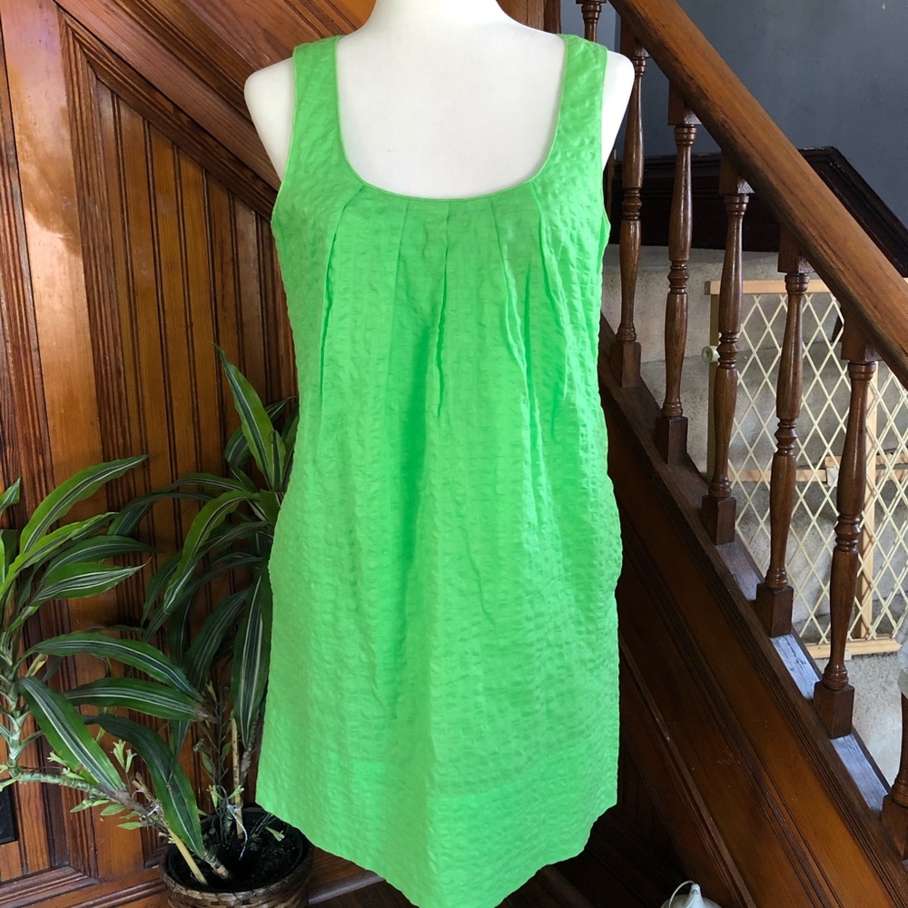 J Crew Green Summer EUC Dress Sz 4